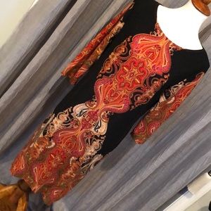 Monroe and Maine Paisley Sheath Dress